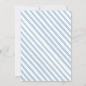 Blauwe elegante waterverf bloemenbabyboy douche kaart (Achterkant)