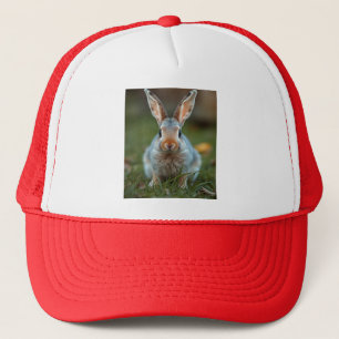 Blauwe elegantie: de Russische konijn Trucker Pet