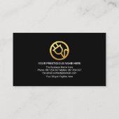 Blauwe elektrische bliksem H-startstekker Visitekaartje (Achterkant)