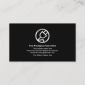 Blauwe elektrische bliksem Silver Power Plug Visitekaartje (Achterkant)