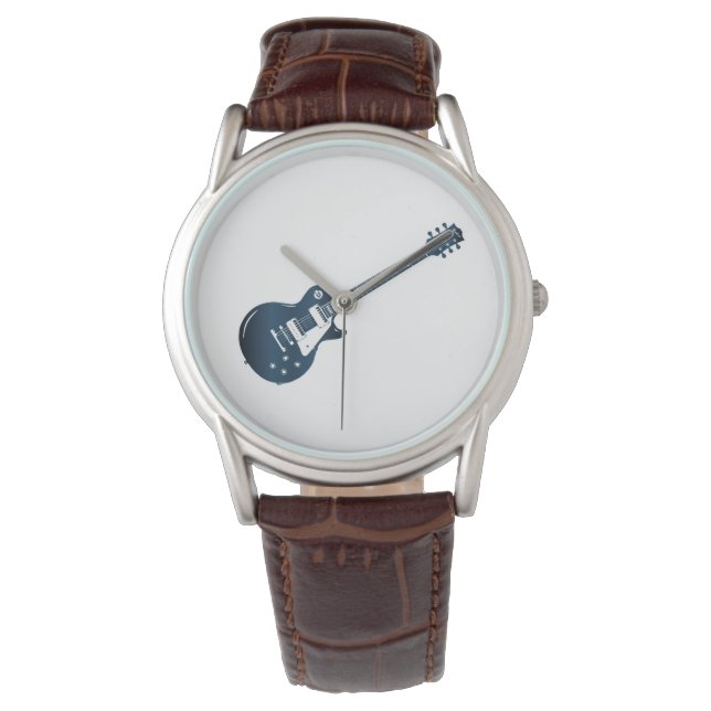 Blauwe elektrische gitaar horloge (Voorkant)