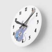 blauwe elektrische gitaarmuziek , grafisch .png ronde klok (Hoek)