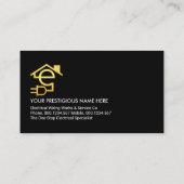 Blauwe elektrische golf opladen huis bedrading cir visitekaartje (Achterkant)