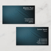 Blauwe elektrische pool 01 visitekaartje (Voorkant / Achterkant)