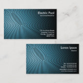Blauwe elektrische pool 02 visitekaartje (Voorkant / Achterkant)