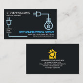 Blauwe elektrische schakelingen visitekaartje (Voorkant / Achterkant)