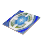 Blauwe emancipatie tegeltje (Zijkant)