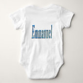 Blauwe Emmanuel Naam, Romper (Achterkant)