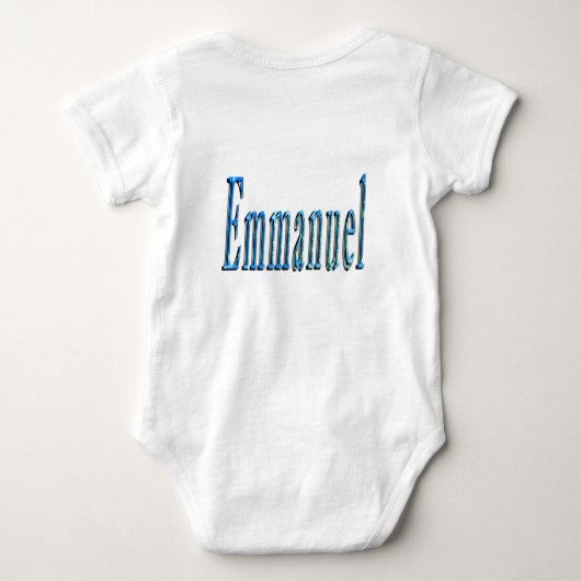 Blauwe Emmanuel Naam, Romper (Achterkant)