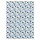 Blauwe en beige bloemen tafelkleed (Voorkant)