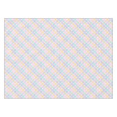 Blauwe en beige bloemen tafelkleed (Voorkant (Horizontaal))