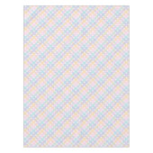 Blauwe en beige bloemen tafelkleed (Voorkant)