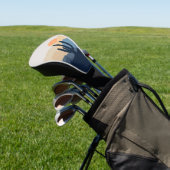 Blauwe en beige woestijnzon golfheadcover (Insitu)