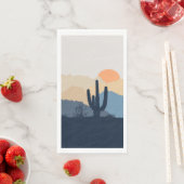 Blauwe en beige woestijnzon servet (Insitu)