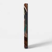 Blauwe en blauwe marmer fluid Art iPhone Hoesje (Linkerkant)