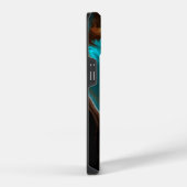 Blauwe en blauwe marmer fluid Art iPhone Hoesje (Rechterkant)