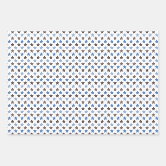 BLAUWE EN BLAUWE PATRONEN INPAKPAPIER VEL (Voorkant 2)