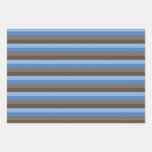 BLAUWE EN BLAUWE PATRONEN INPAKPAPIER VEL (Voorkant)