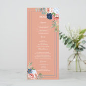 Blauwe en blauwe Rozen Menu (Staand voorkant)