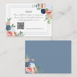 Blauwe en blauwe Rozen Notitiekaartje