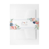 Blauwe en blauwe Rozen Uitnodigingen Wikkel (Voorkant Voorbeeld)