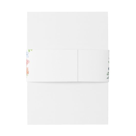 Blauwe en blauwe Rozen Uitnodigingen Wikkel (Achterkant Voorbeeld)