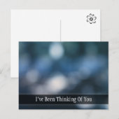 Blauwe en Blauwgroen Abstracte Bokeh Foto, denken Briefkaart (Voorkant / Achterkant)