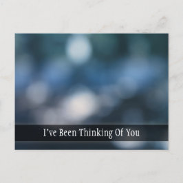 Blauwe en Blauwgroen Abstracte Bokeh Foto, denken Briefkaart