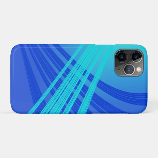 Blauwe en Blauwgroen Abstracte lijnen Case-Mate iPhone Case (Achterkant (horizontaal))