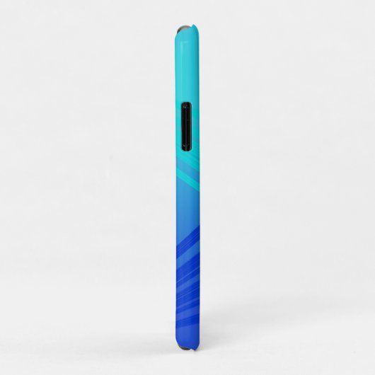 Blauwe en Blauwgroen Abstracte lijnen Case-Mate iPhone Case (Achterkant/rechts)