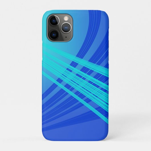Blauwe en Blauwgroen Abstracte lijnen Case-Mate iPhone Case (Achterkant)