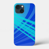 Blauwe en Blauwgroen Abstracte lijnen Case-Mate iPhone Case (Achterkant)
