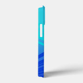 Blauwe en Blauwgroen Abstracte lijnen Case-Mate iPhone Case (Achterkant / Rechts)