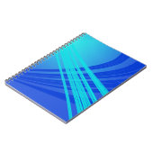 Blauwe en Blauwgroen Abstracte lijnen Notitieboek (Linkerzijde)