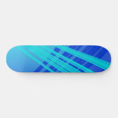 Blauwe en Blauwgroen Abstracte lijnen Persoonlijk Skateboard (Horizontaal)