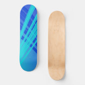 Blauwe en Blauwgroen Abstracte lijnen Persoonlijk Skateboard (Voorkant)