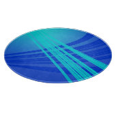 Blauwe en Blauwgroen Abstracte lijnen Snijplank (Hoek)