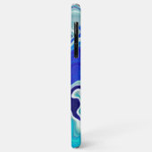 Blauwe en Blauwgroen marmergolven Case-Mate iPhone Case (Achterkant/links)