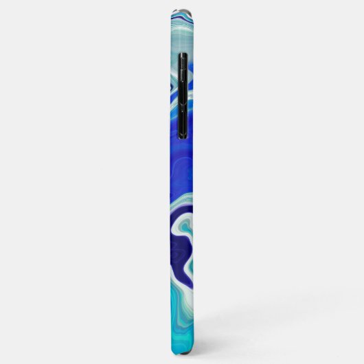 Blauwe en Blauwgroen marmergolven Case-Mate iPhone Case (Achterkant/links)