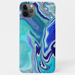 Blauwe en Blauwgroen marmergolven Case-Mate iPhone Case