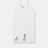 Blauwe en Blauwgroen oceaangolven Cadeaulabel (Achterkant)