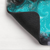 Blauwe en Blauwgroen Ocean Waves Sandy Beach Muismat (Hoek)