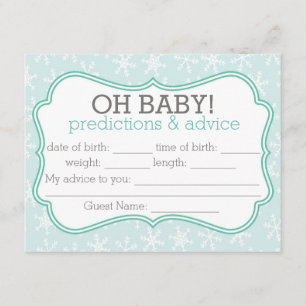 Blauwe en Blauwgroen sneeuwvlokken Voordicaties en Kaart