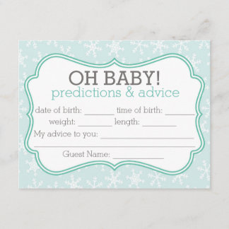 Blauwe en Blauwgroen sneeuwvlokken Voordicaties en Kaart