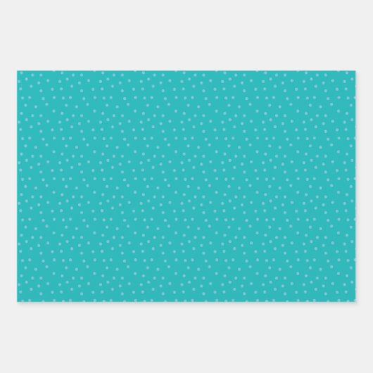 Blauwe en Blauwgroen Stippen Inpakpapier Vel (Voorkant)