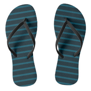 Blauwe en Blauwgroen strepen Teenslippers