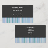 Blauwe en Blauwgroen strepen Visitekaartje (Voorkant / Achterkant)