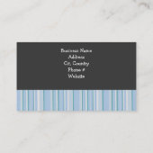 Blauwe en Blauwgroen strepen Visitekaartje (Achterkant)