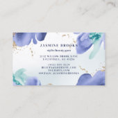 Blauwe en Blauwgroen Waterverf Abstract Visitekaartje (Achterkant)