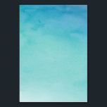Blauwe en Blauwgroen Waterverf Blank Kaart<br><div class="desc">Dit is een uitstekende keuze voor een moderne,  casual,  strand- of watervriendelijke huwelijksfeest. De rijke blauwe en lichte blauwgroen oceaantinten op de achtergrond van de waterverf zijn levendig maar subtiel. Al het andere is leeg gelaten voor degenen die met de hand berichten op de kaarten willen schrijven.</div>